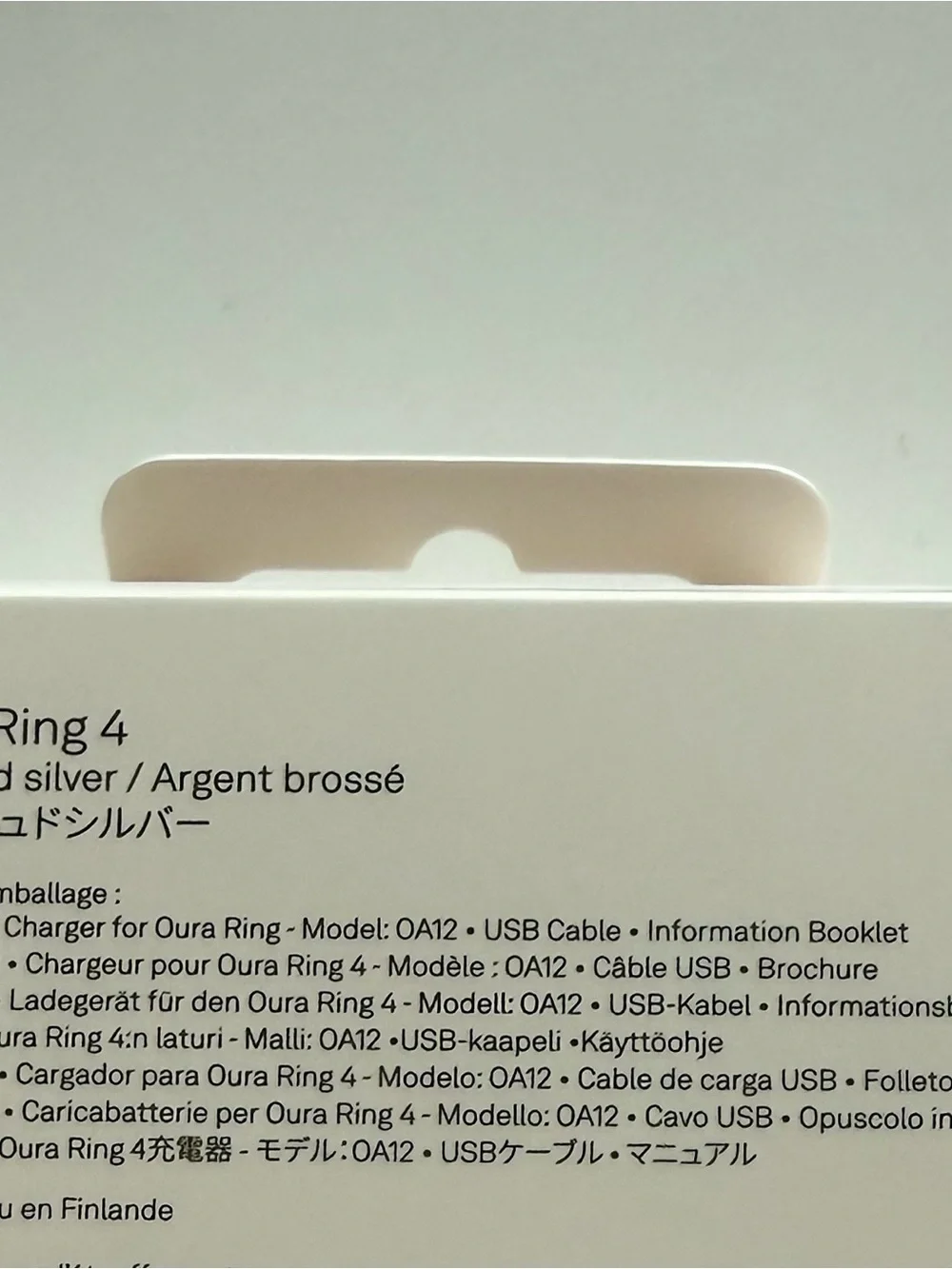 Oura Ring 4 Brushed Silver Size 8